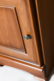 Table de chevet en bois avec 1 porte réversible droite/gauche, structure et façade en panneaux de particules, made in France - ELOISE