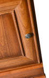 Wooden bedside table with 1 right/left reversible door, structure and front in particle board, made in France - ELOISE