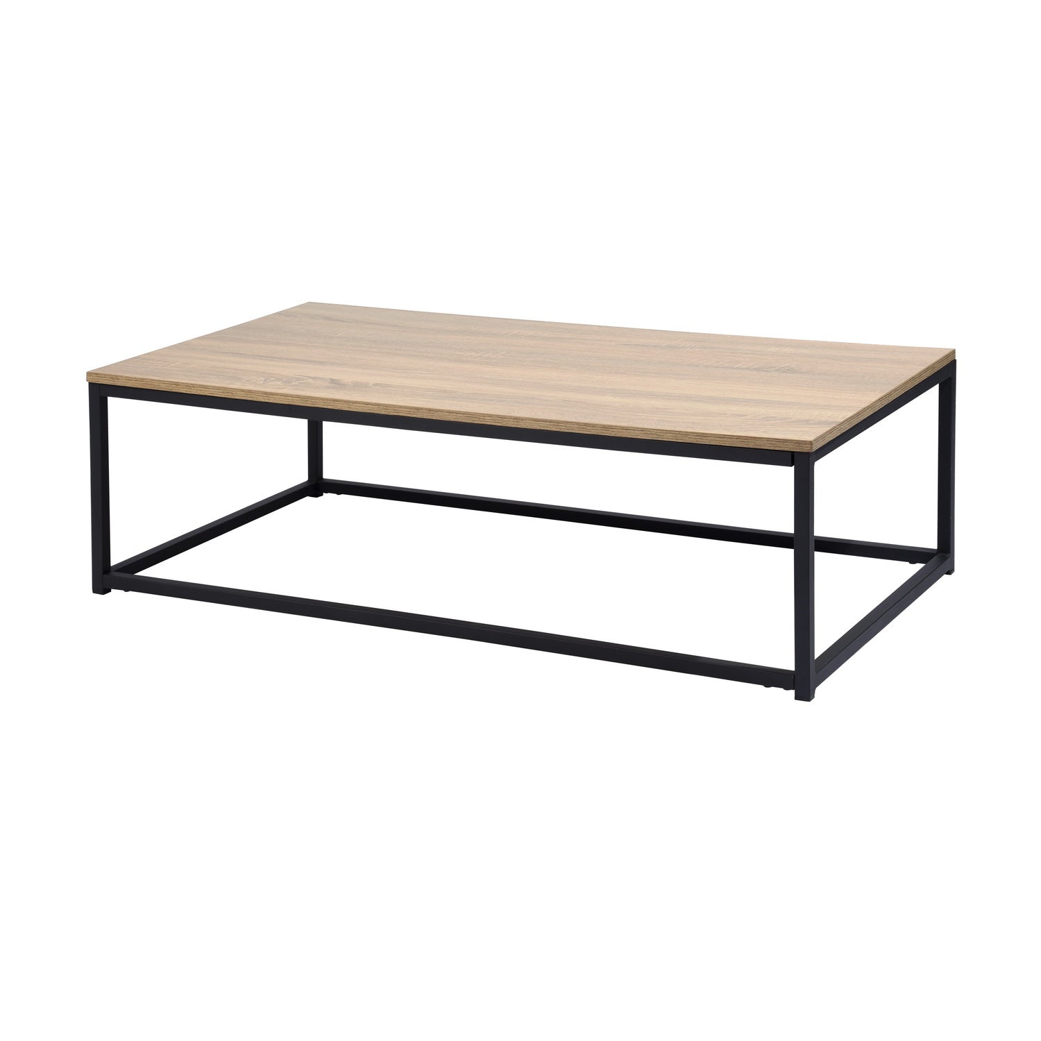 Industrial style metal and wood rectangular coffee table - FACTO COFFEE TABLE