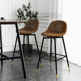 Set of 2 bar stools with footrest - CHARLTON