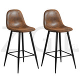 Set of 2 bar stools with footrest - CHARLTON