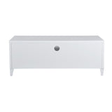 White metal TV cabinet/Buffet 3 doors with shelves - SULLIVAN