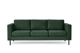 3 seater sofa upholstered in gray fabric, wooden legs for living room, dining room, bedroom office - FARGO 3 CV
