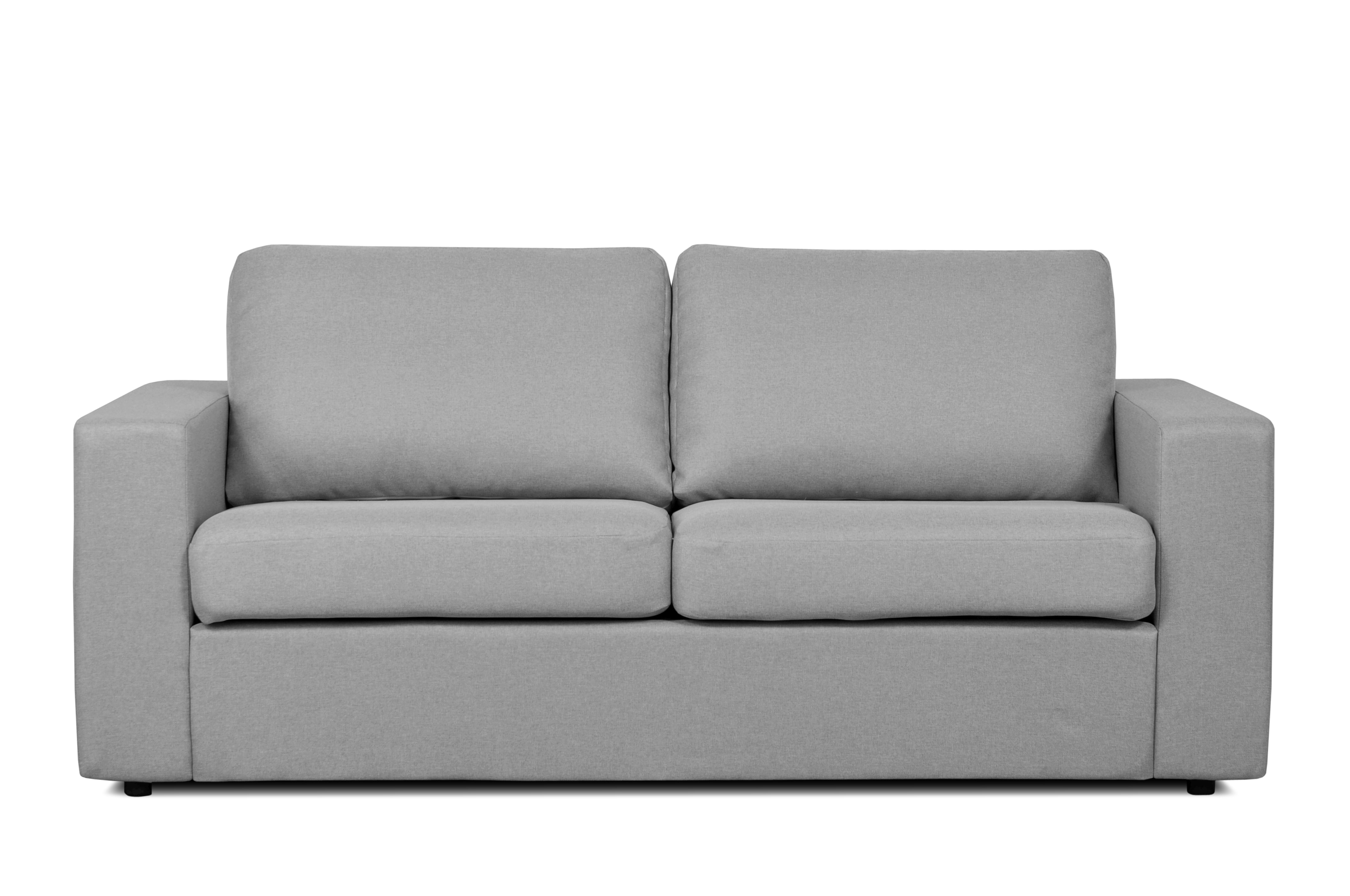 3 seater sofa upholstered in gray fabric, for living room, dining room, bedroom office - MARIO