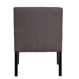 Toad armchair in brown fabric, wooden legs - MARSH GRAY
