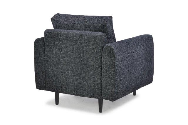 Armchair, Fabric Upholstered Accent Chair, Modern Living Room Seat, with Metal Legs, for Living Room, Dining Room, Bedroom, Office, in Dark Gray - MARTUM SINGLE