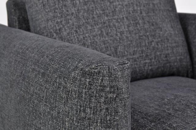 Armchair, Fabric Upholstered Accent Chair, Modern Living Room Seat, with Metal Legs, for Living Room, Dining Room, Bedroom, Office, in Dark Gray - MARTUM SINGLE