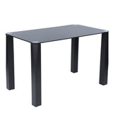 Dining table in black tempered glass - PIRLO TABLE