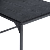 Corner desk, Wood fiber top, Black metal frame, ROGER