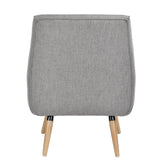 Contemporary padded armchair comfortable backrest with fabric armrests - TYROL