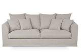 3 seater sofa upholstered in gray fabric, for living room, dining room, bedroom office - VENUS II 3