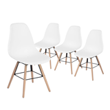 Set of 4 Scandinavian and industrial style dining chairs - MEWS