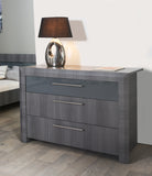 Chest of drawers with 3 drawers with a modern and sober design made in France - Pamela